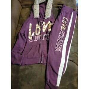 Justice love Justice sweatshirt and pants‎ size 6/7